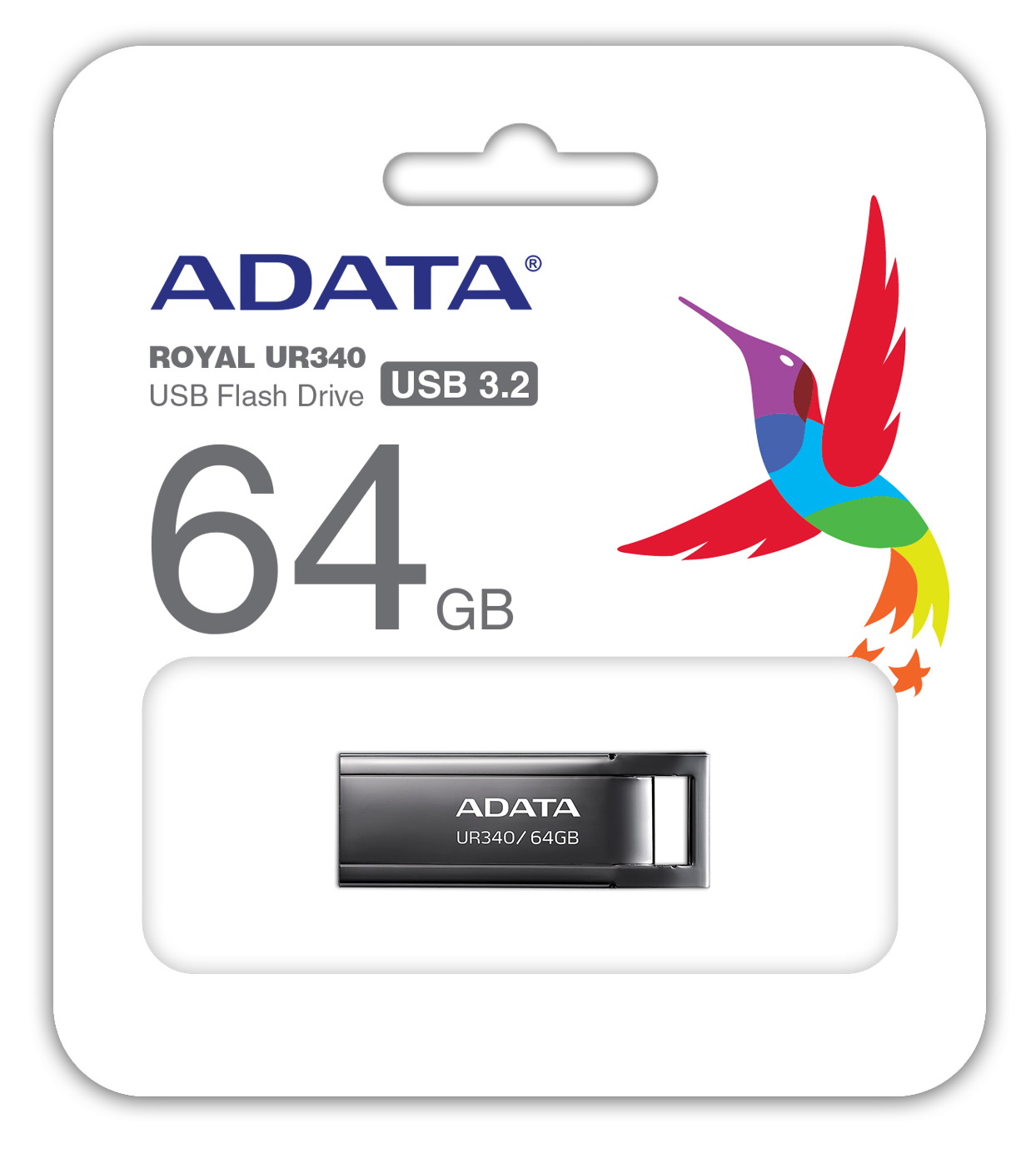 64GB AData Royal UR340 Ultra Compact USB3 0 USB3 2 Flash Drive