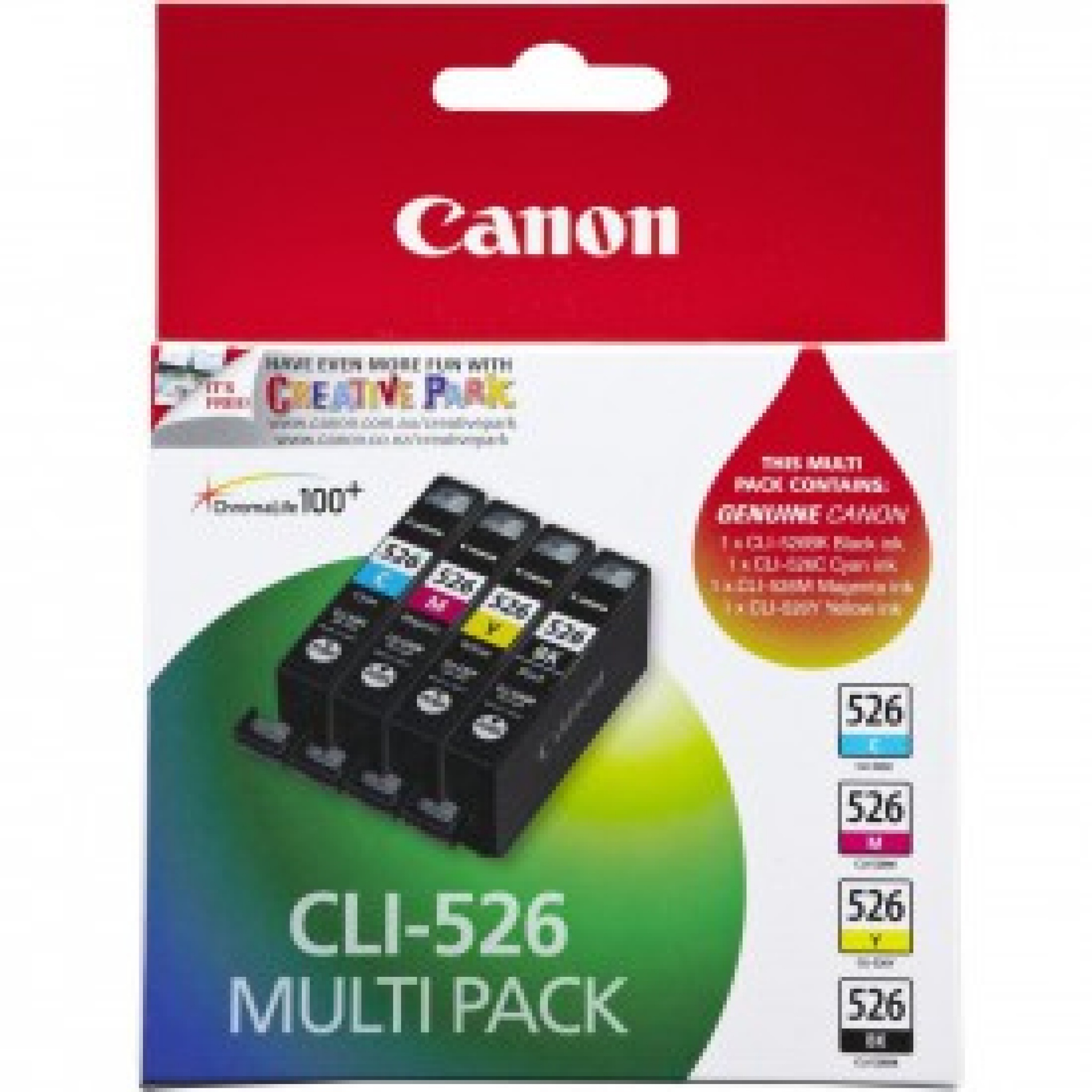 Canon CLI 526 Original Standard Ink Cartridge Black Cyan Yellow