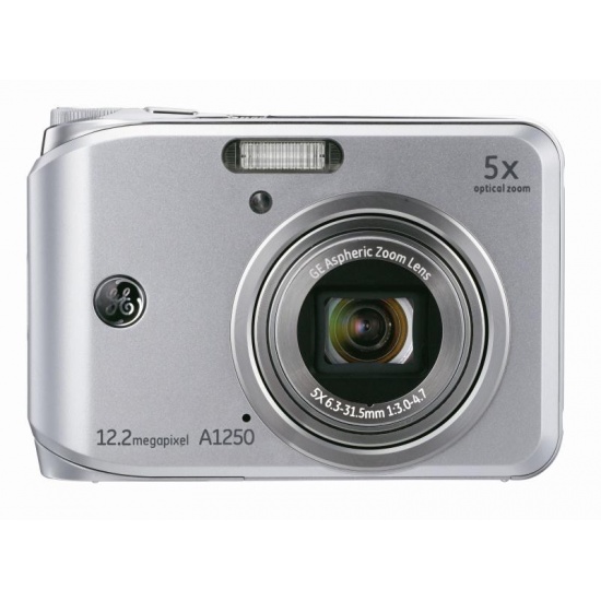 GE A1250 12.2 megapixel digital camera, 5X Optical zoom, Panorama (Silver)