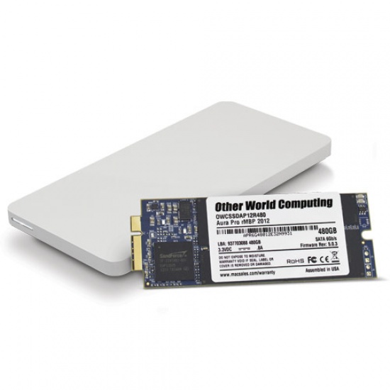 480GB OWC Aura Pro 6G SSD Envoy Pro Upgrade Kit for 2012-2013