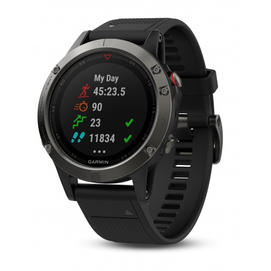 Garmin Fenix 5 Multisport GPS Watch Slate Gray with Black Band 010 01688 00