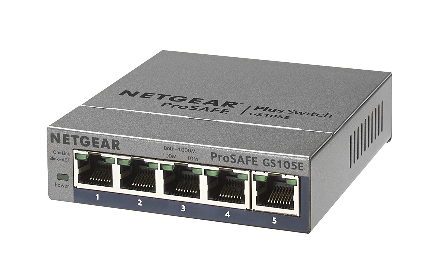 Netgear Prosafe Plus 5-Port Ethernet Switch - Black