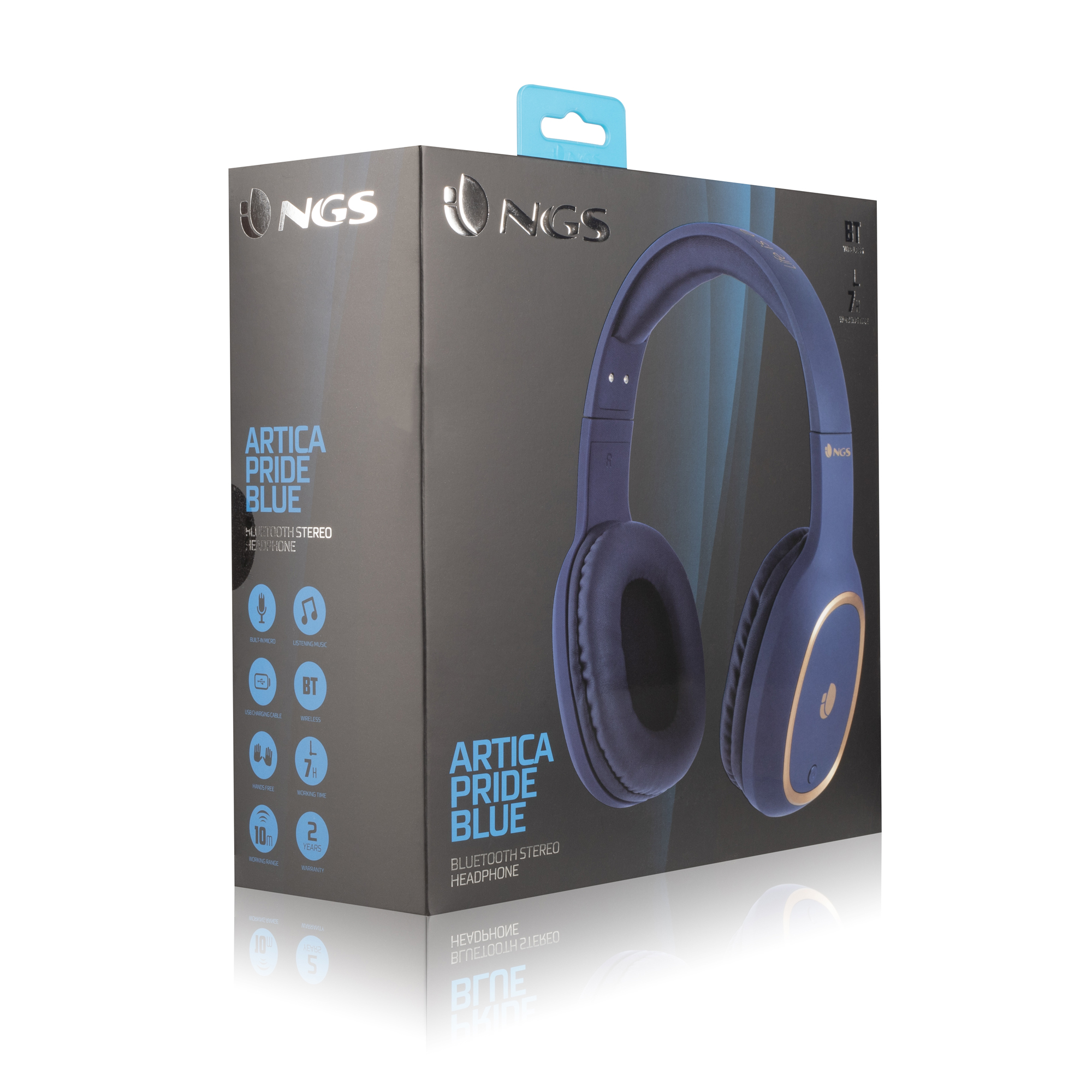 NGS Artica Pride Wireless BT Headphones Blue