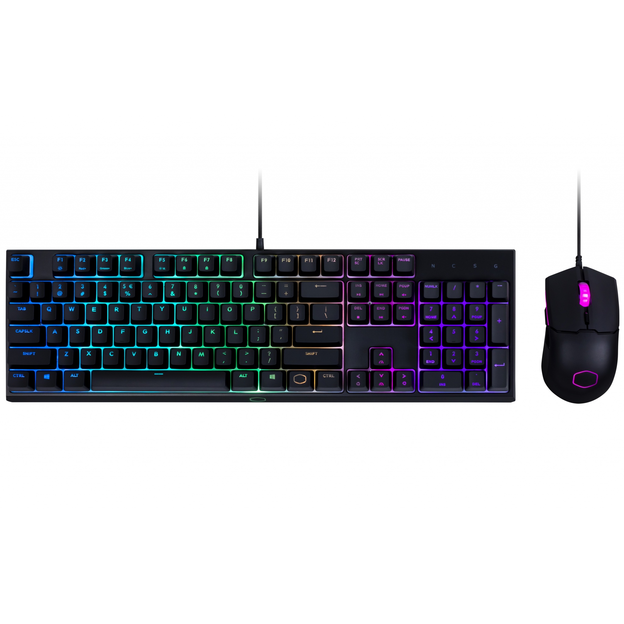 Cooler Master Ms110 Wired Optical Rgb Mouse And Keyboard Combo German Layout