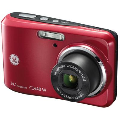 GE C1440W 14.1 Megapixel Red Digital Camera