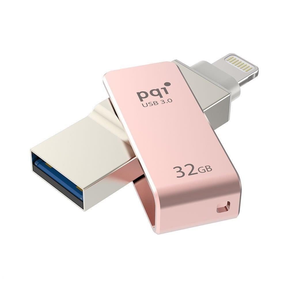32GB PQI iConnect mini 102 USB Flash iPod, iPad - Rose Gold