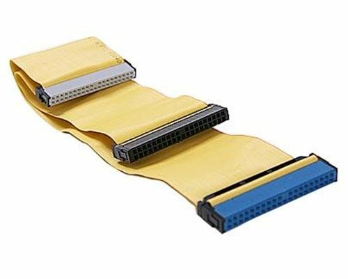 IDE Flat Ribbon Cable 41cm ATA66/100/133 Dual-device - Yellow