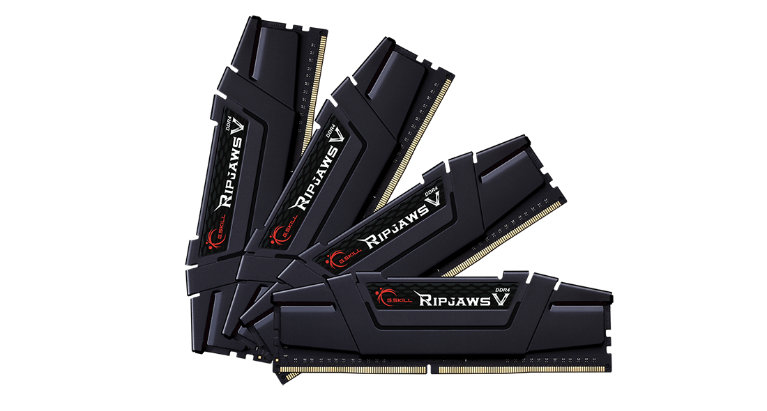 32GB G.Skill DDR4 PC4-28800 3600MHz Ripjaws V CL14 (14-14-14-34) Quad  Channel kit (4x 8GB) 1.45V