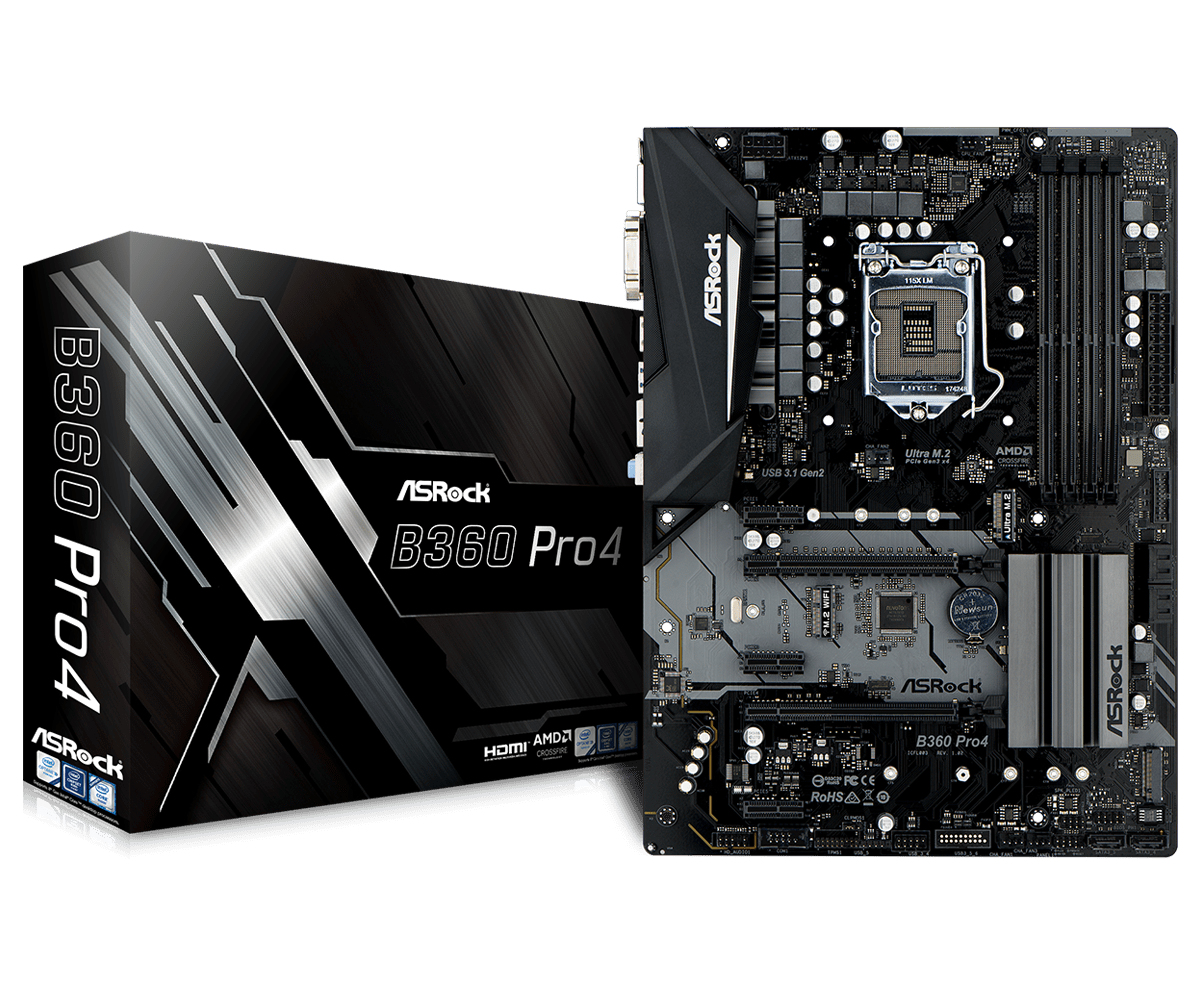 Asrock b360 pro4 какие процессоры поддерживает