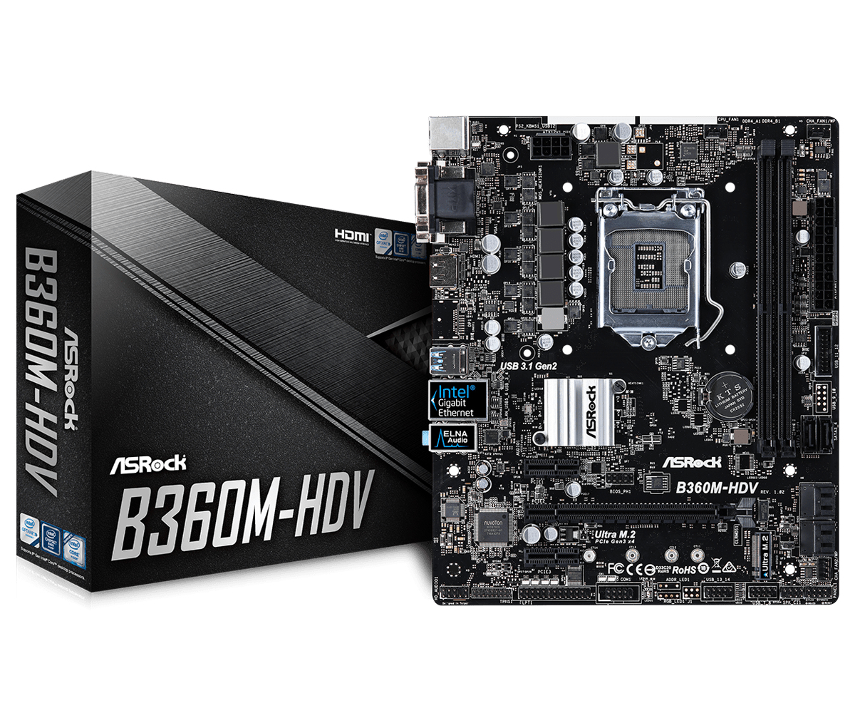 Asrock Intel B360 Micro ATX DDR4-SDRAM Motherboard