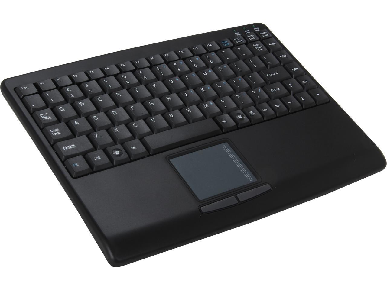 Adesso Slim Touch Mini With Touchpad USB QWERTY Black Keyboard - US ...