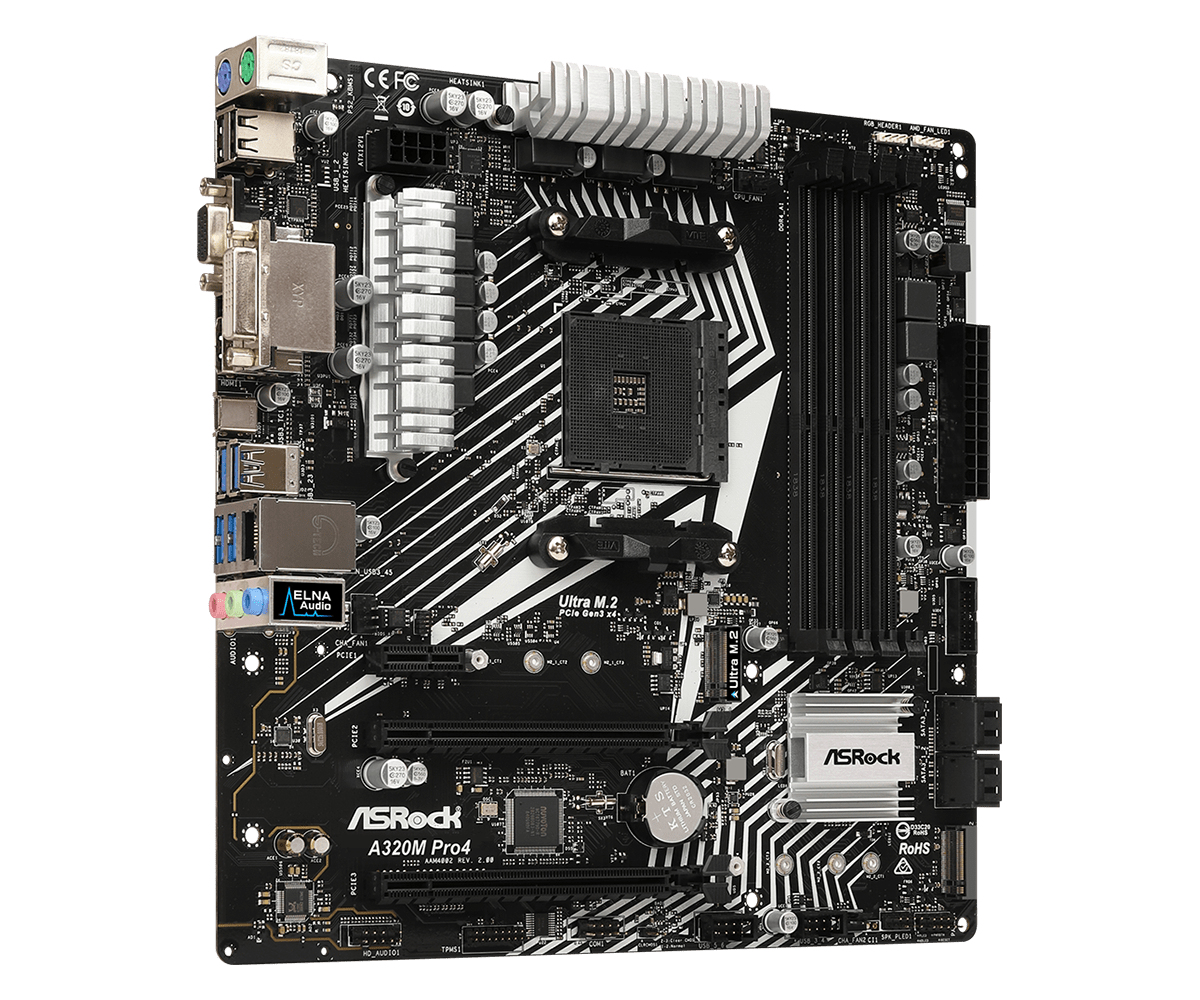 Asrock a320m pro4 f какие процессоры поддерживает