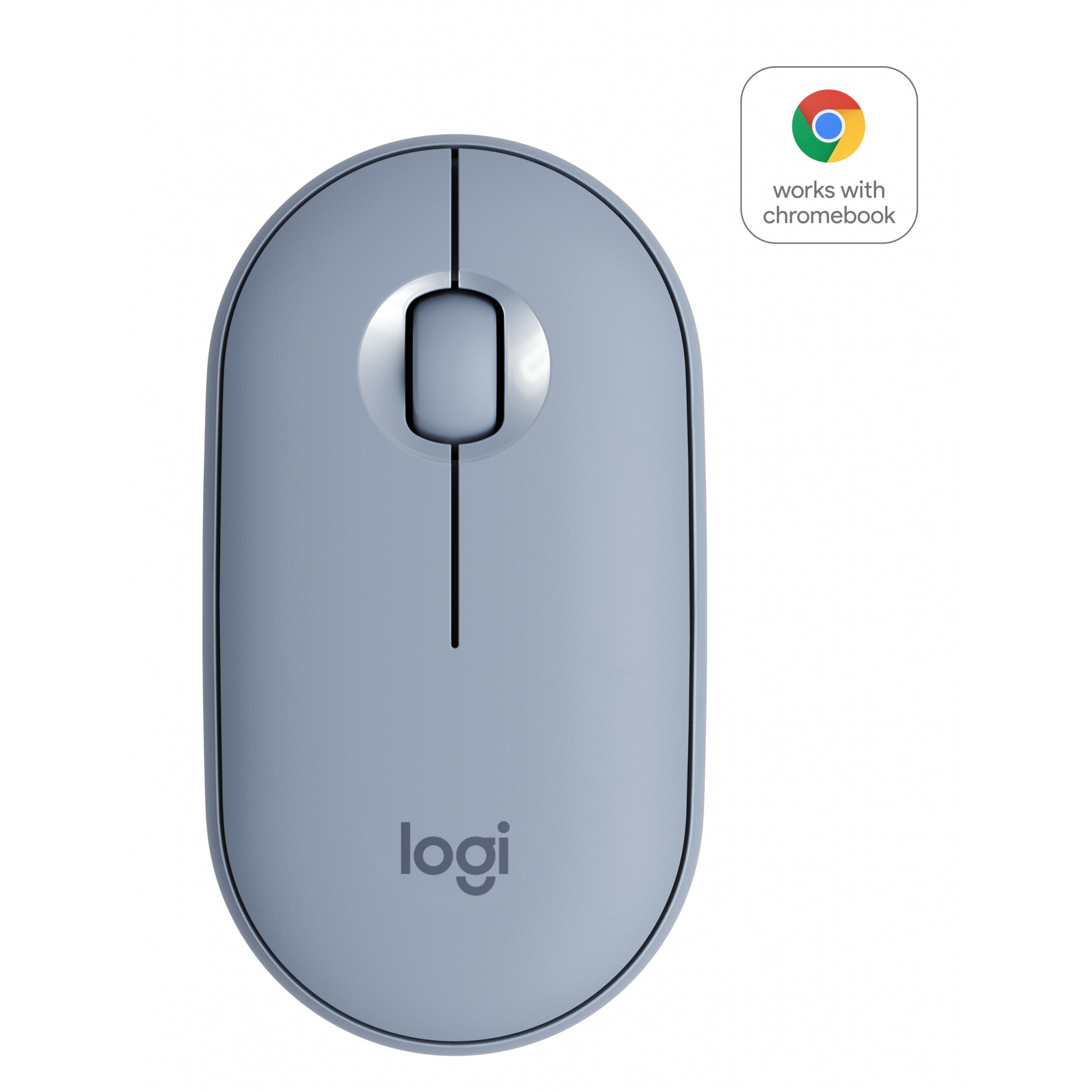 Logitech Pebble M350 Wireless Mouse Blue Grey