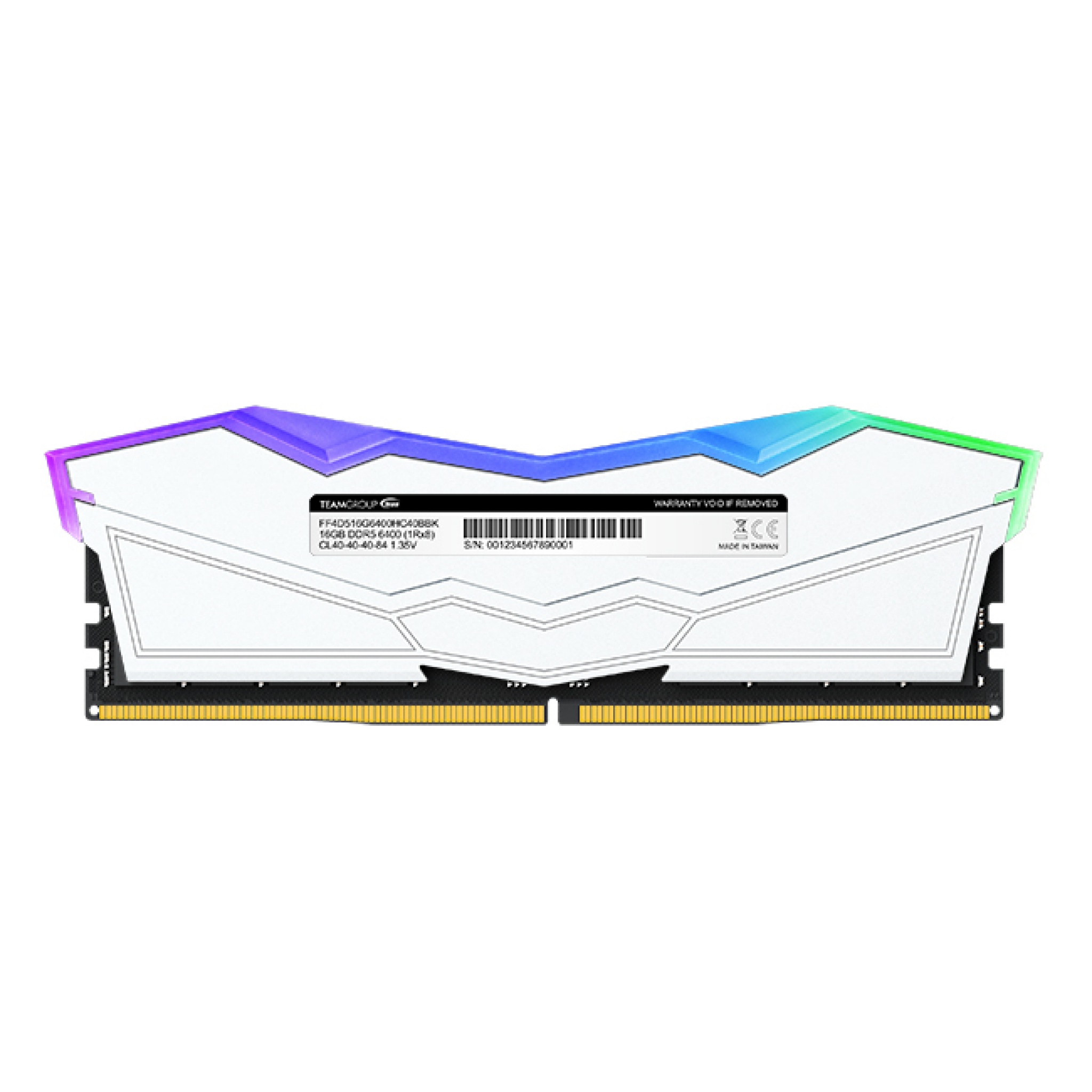 32GB Team Group Delta RGB DDR5 6200MHz Dual Memory Kit (2 x 16GB) - White