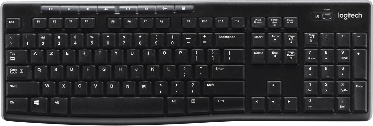 Logitech K270 RF Wireless Keyboard - French Layout AZERTY