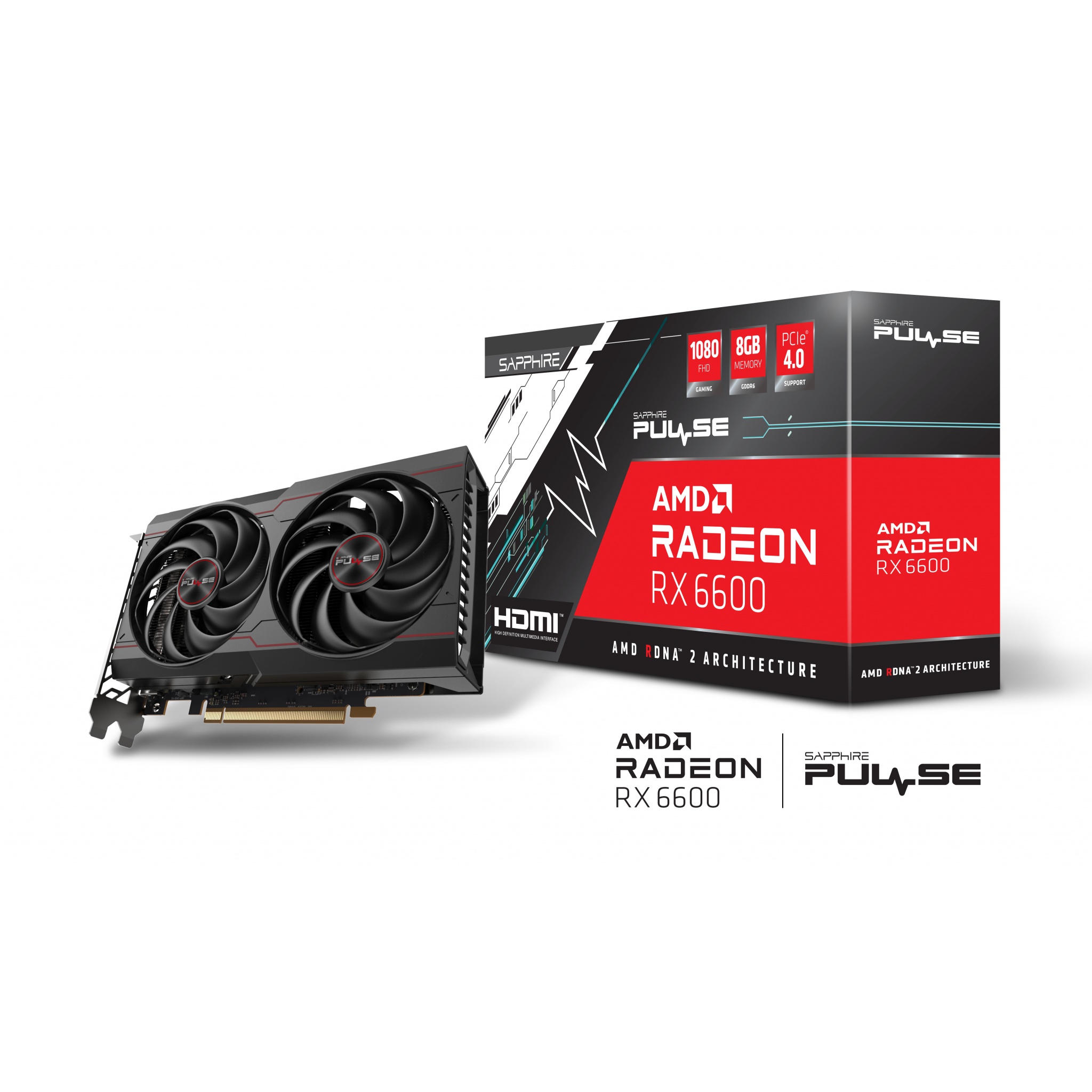 Sapphire PULSE Radeon RX 6600 AMD 8GB GDDR6 Graphics Card