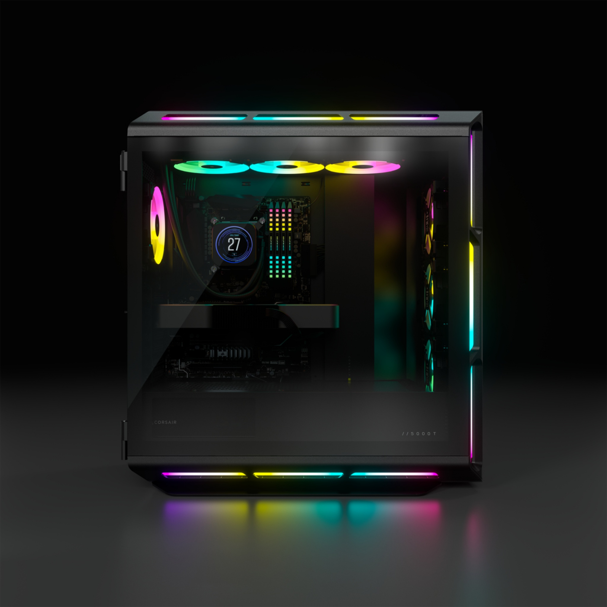 Corsair iCUE 5000T RGB Tempered Glass Mid-Tower ATX Computer Case