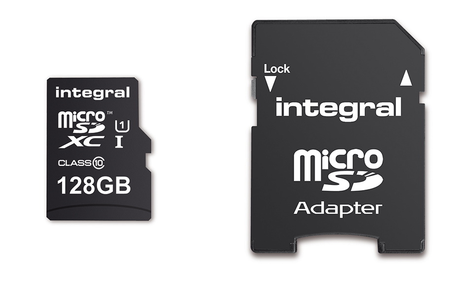 128GB Integral Ultima Pro microSDXC CL10 (90MB/s) High-Speed Memory ...