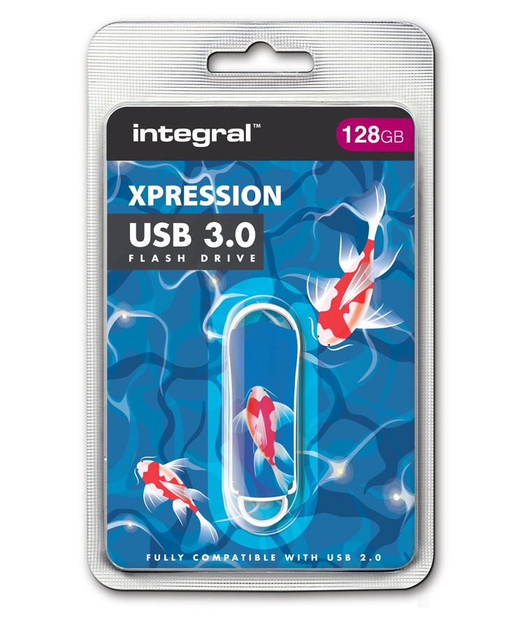 128GB, Xpression Koi Fish USB 3.0