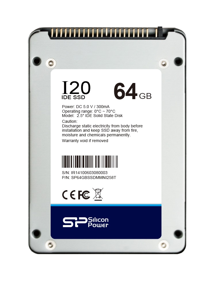 32GB Silicon Power SSD-I20 2.5-inch IDE/PATA SSD (9.5mm, WD 17nm MLC Flash)
