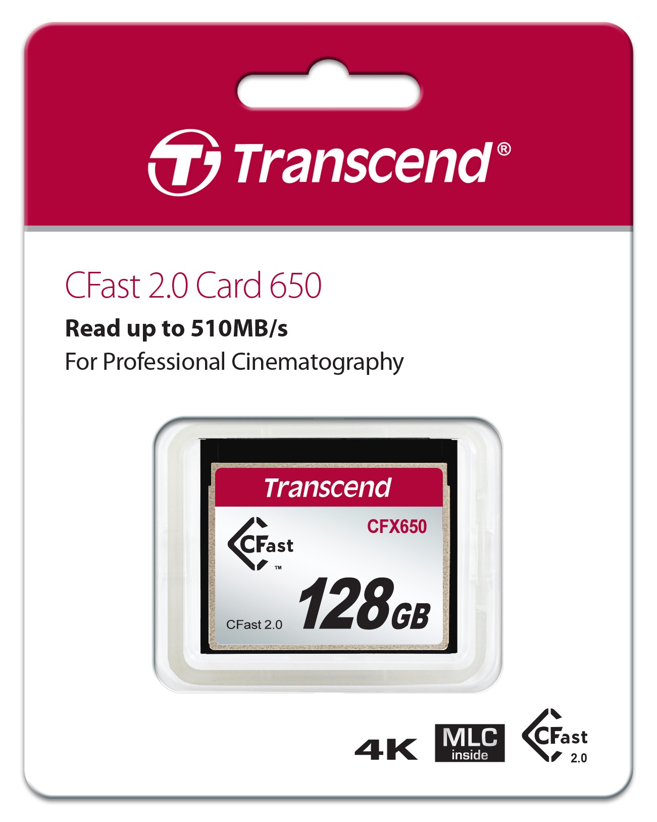 128GB Transcend CFast 2.0 CFX650 Memory Card