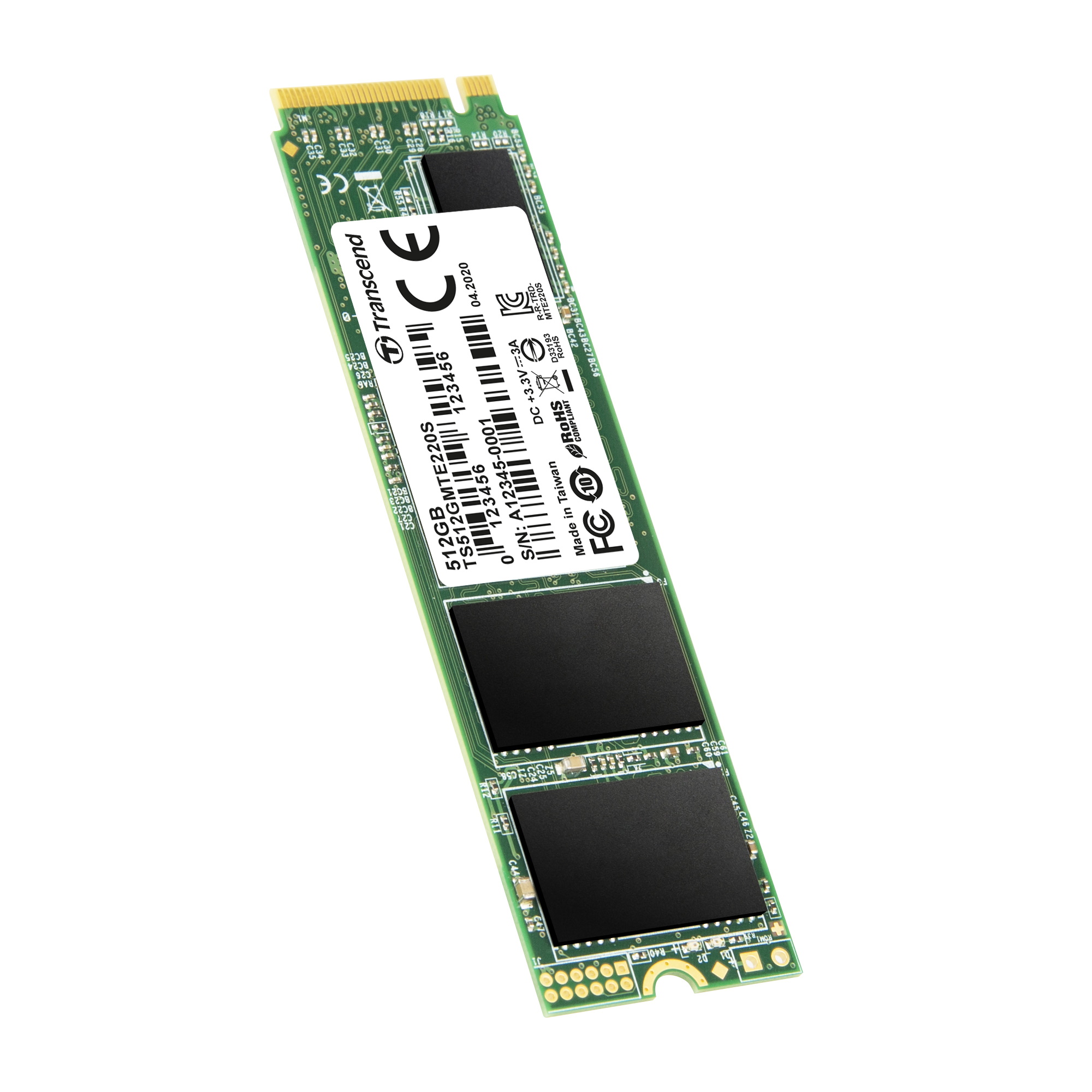 512GB Transcend NVMe PCIe Gen3x4 M.2 2280 3D TLC SSD 220S