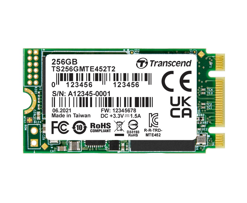 Transcend MTE452T 256GB SSD (M.2 2242 PCIe, Gen3, TLC)