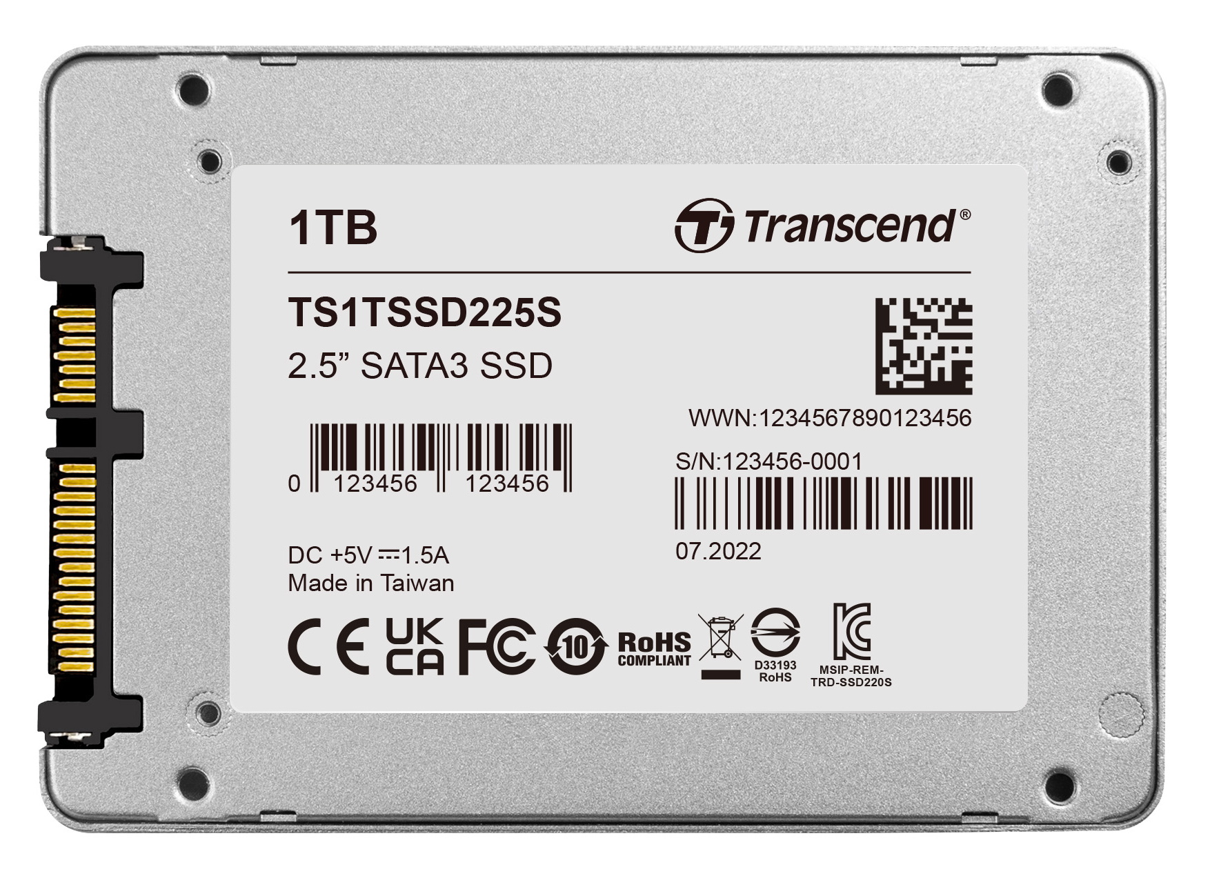 Transcend SSD225S 1 To - Disque SSD interne 2.5 SATA III - Disque
