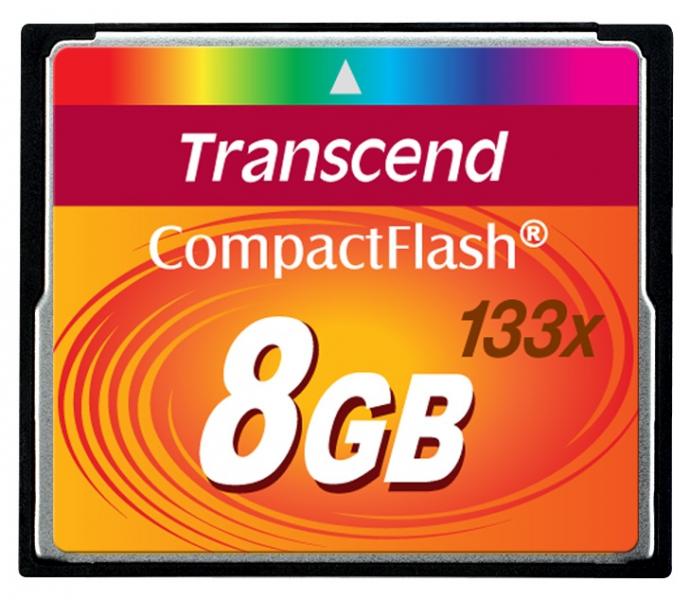 8GB Transcend CompactFlash 133x Speed Flash Memory card