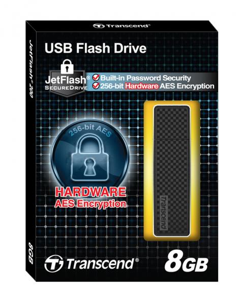 16GB Transcend JetFlash 200 256 bit hardware encrypted USB Flash Drive  hardware encrypted flash drive